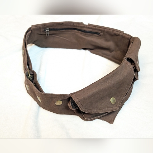 Talismana designs brown Belt Waist hip Bag Pouches Festival renaissance faire - Picture 6 of 8